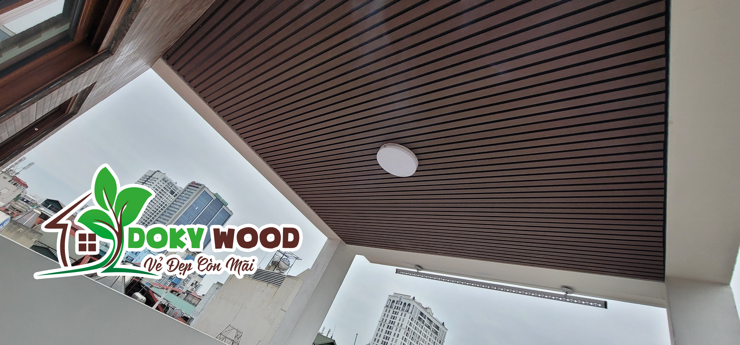 trần gỗ nhựa composite 