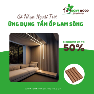 Ứng Dụng Sản Phẩm Tấm Ốp Lam Sóng Ngoài Trời Dokywood Mã 06
