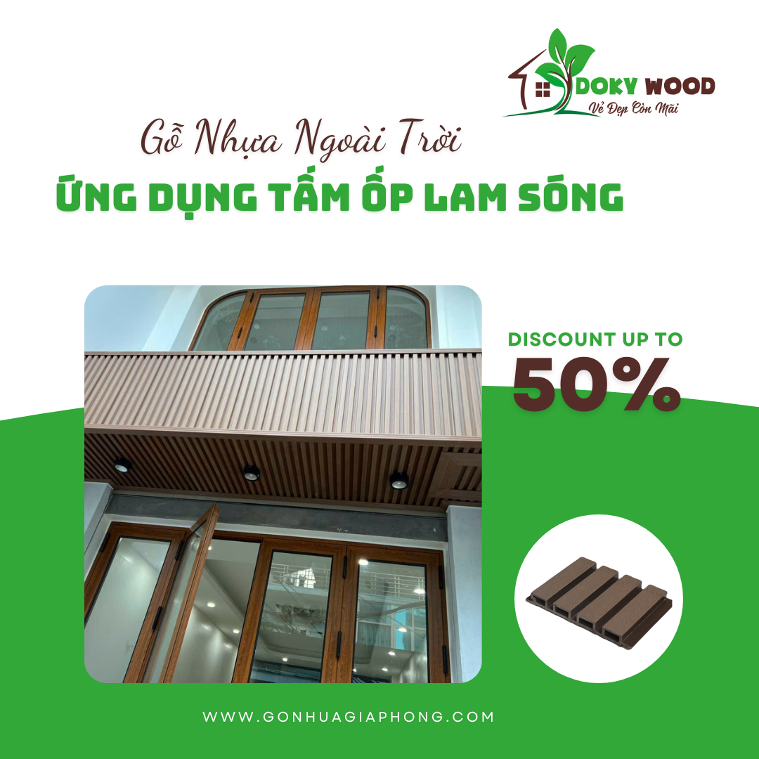 Ứng Dụng Sản Phẩm Tấm Ốp Lam Sóng Ngoài Trời Dokywood Mã 27