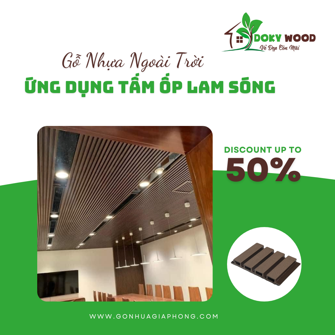 Ứng Dụng Sản Phẩm Tấm Ốp Lam Sóng Ngoài Trời Dokywood Mã 31