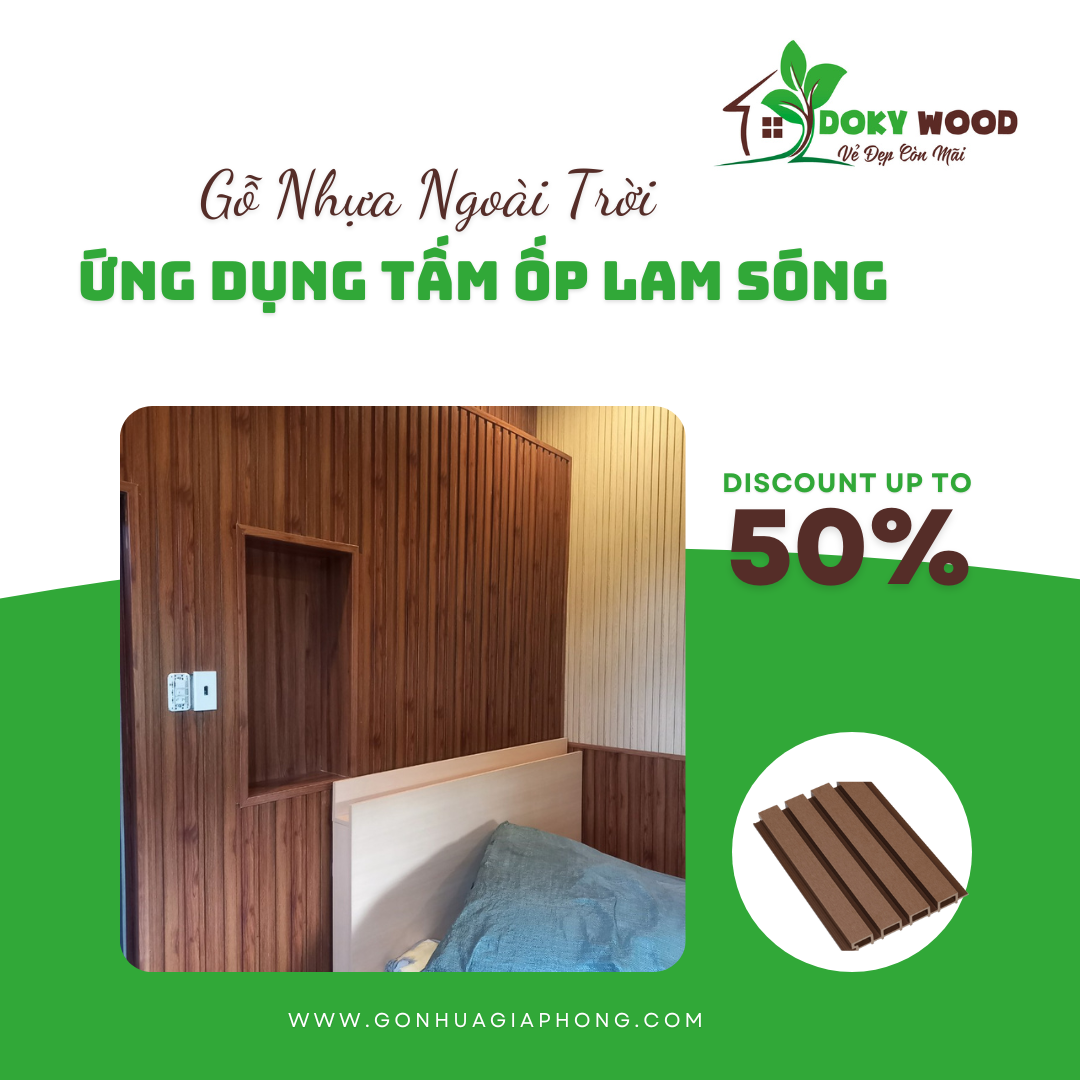 Ứng Dụng Sản Phẩm Tấm Ốp Lam Sóng Ngoài Trời Dokywood Mã 33