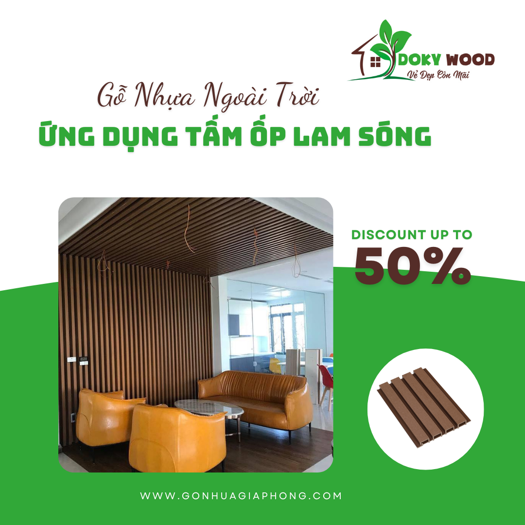 Ứng Dụng Sản Phẩm Tấm Ốp Lam Sóng Ngoài Trời Dokywood Mã 42