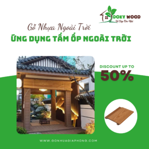 Ứng Dụng Sản Phẩm Tấm Ốp Tường Ngoài Trời Gỗ Nhựa Dokywood Mã 04