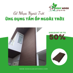 Ứng Dụng Sản Phẩm Tấm Ốp Tường Ngoài Trời Gỗ Nhựa Dokywood Mã 06