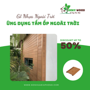 Ứng Dụng Sản Phẩm Tấm Ốp Tường Ngoài Trời Gỗ Nhựa Dokywood Mã 08
