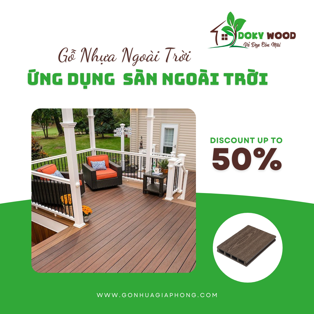 Ứng Dụng Sản Phẩm Sàn Ngoài Trời Gỗ Nhựa Dokywood Mã 37