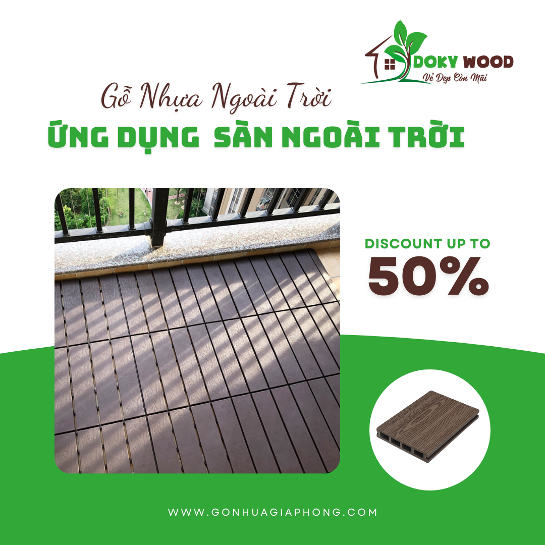 Ứng Dụng Sản Phẩm Sàn Ngoài Trời Gỗ Nhựa Dokywood Mã 48