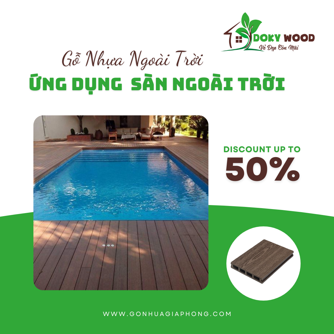 Ứng Dụng Sản Phẩm Sàn Ngoài Trời Gỗ Nhựa Dokywood Mã 59