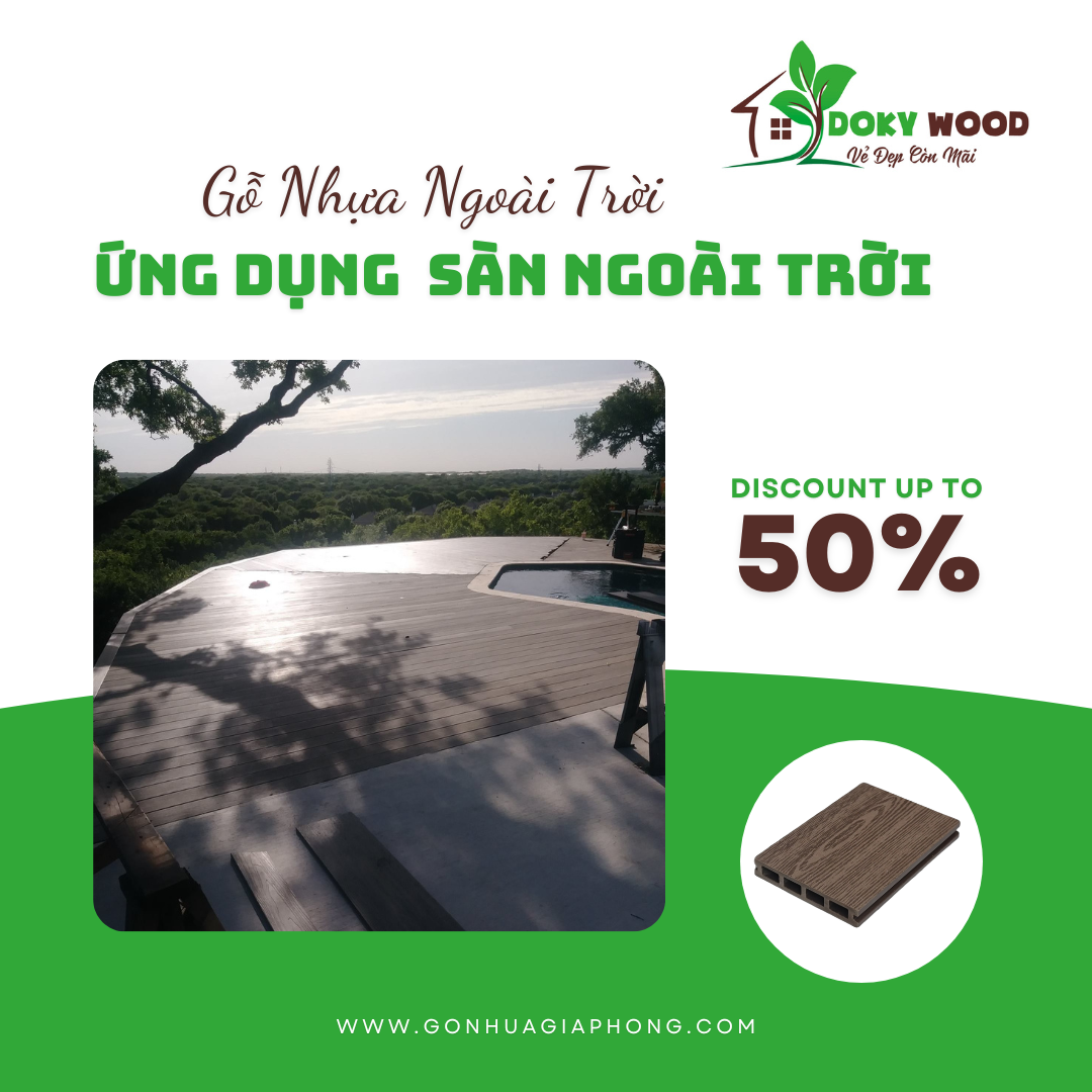 Ứng Dụng Sản Phẩm Sàn Ngoài Trời Gỗ Nhựa Dokywood Mã 65