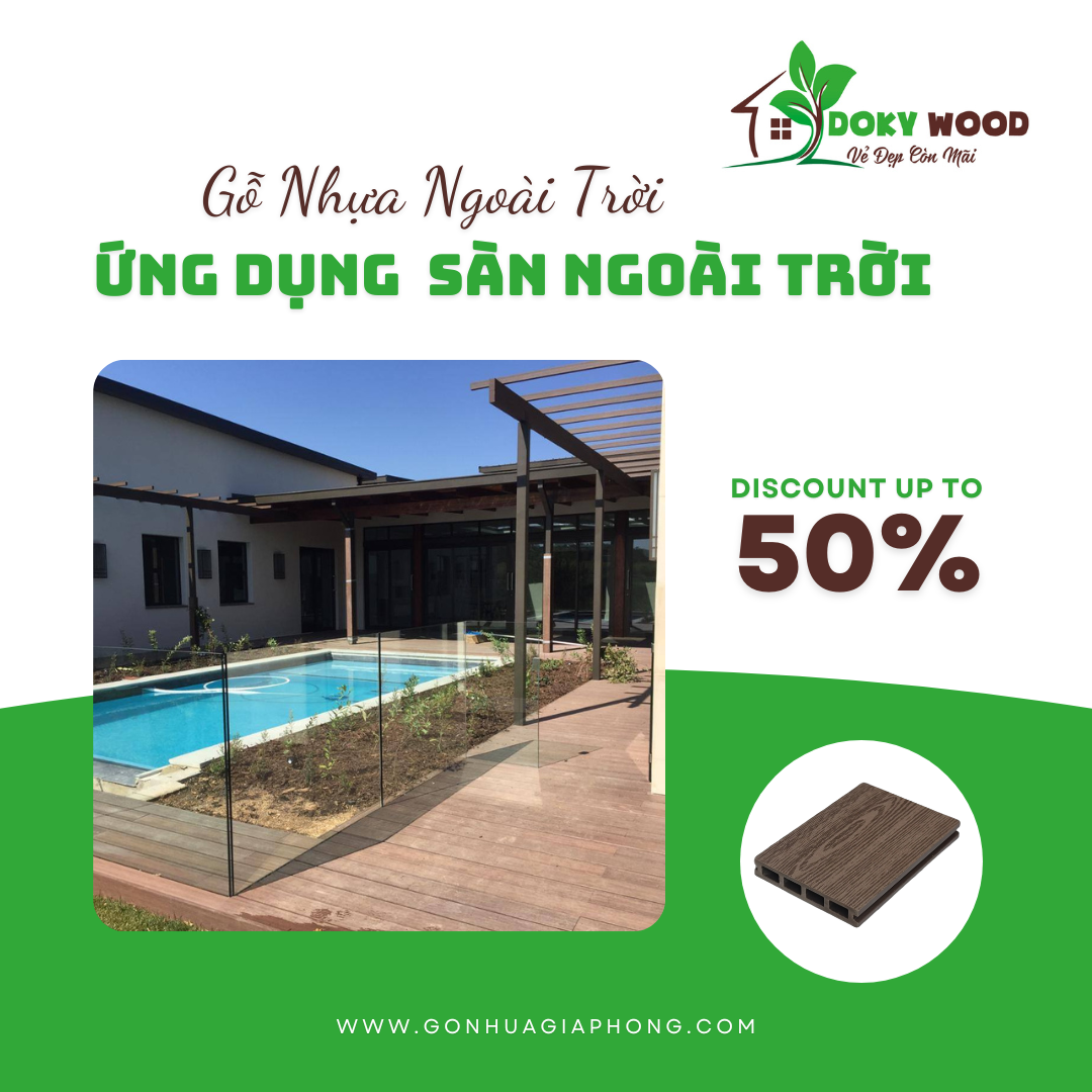 Ứng Dụng Sản Phẩm Sàn Ngoài Trời Gỗ Nhựa Dokywood Mã 66