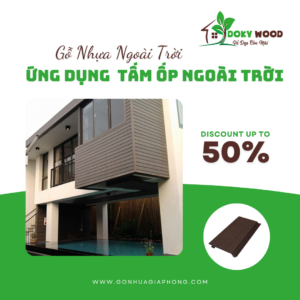 Ứng Dụng Sản Phẩm Tấm Ốp Tường Ngoài Trời Gỗ Nhựa Dokywood Mã 10