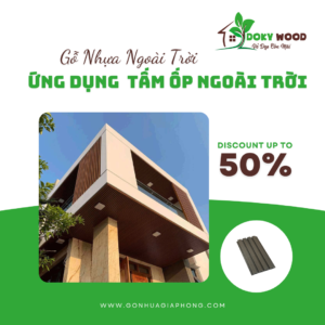 Ứng Dụng Sản Phẩm Tấm Ốp Lam Sóng Ngoài Trời Gỗ Nhựa Dokywood Mã 67