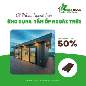 Ứng Dụng Sản Phẩm Tấm Ốp Tường Ngoài Trời Gỗ Nhựa Dokywood Mã 10