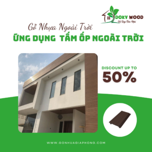 Ứng Dụng Sản Phẩm Tấm Ốp Tường Ngoài Trời Gỗ Nhựa Dokywood Mã 11