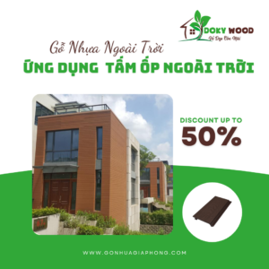 Ứng Dụng Sản Phẩm Tấm Ốp Tường Ngoài Trời Gỗ Nhựa Dokywood Mã 13