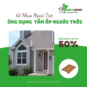 Ứng Dụng Sản Phẩm Tấm Ốp Tường Ngoài Trời Gỗ Nhựa Dokywood Mã 14