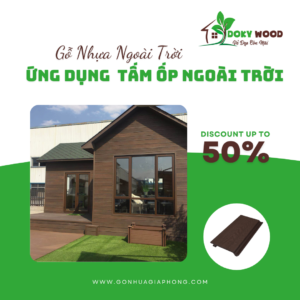 Ứng Dụng Sản Phẩm Tấm Ốp Tường Ngoài Trời Gỗ Nhựa Dokywood Mã 15