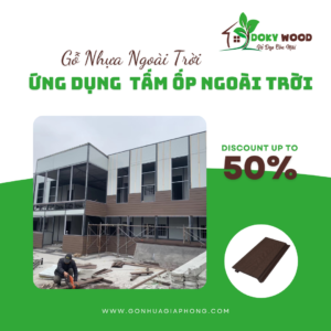 Ứng Dụng Sản Phẩm Tấm Ốp Tường Ngoài Trời Gỗ Nhựa Dokywood Mã 16