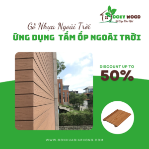Ứng Dụng Sản Phẩm Tấm Ốp Tường Ngoài Trời Gỗ Nhựa Dokywood Mã 17
