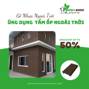 Ứng Dụng Sản Phẩm Tấm Ốp Tường Ngoài Trời Gỗ Nhựa Dokywood Mã 19