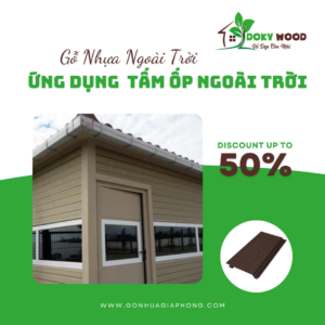 Ứng Dụng Sản Phẩm Tấm Ốp Tường Ngoài Trời Gỗ Nhựa Dokywood Mã 20