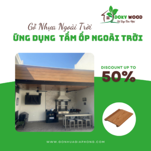 Ứng Dụng Sản Phẩm Tấm Ốp Tường Ngoài Trời Gỗ Nhựa Dokywood Mã 21