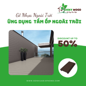 Ứng Dụng Sản Phẩm Tấm Ốp Tường Ngoài Trời Gỗ Nhựa Dokywood Mã 22