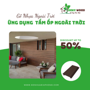 Ứng Dụng Sản Phẩm Tấm Ốp Tường Ngoài Trời Gỗ Nhựa Dokywood Mã 24