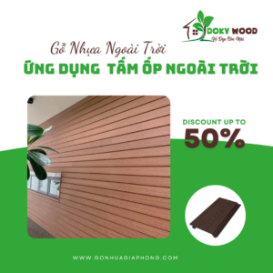 Ứng Dụng Sản Phẩm Tấm Ốp Tường Ngoài Trời Gỗ Nhựa Dokywood Mã 25