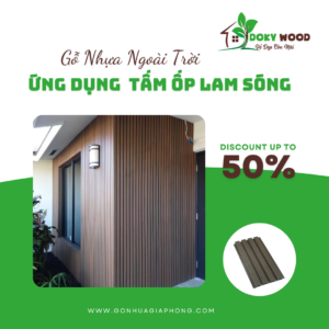 Ứng Dụng Sản Phẩm Tấm Ốp Tường Ngoài Trời Gỗ Nhựa Dokywood Mã 27