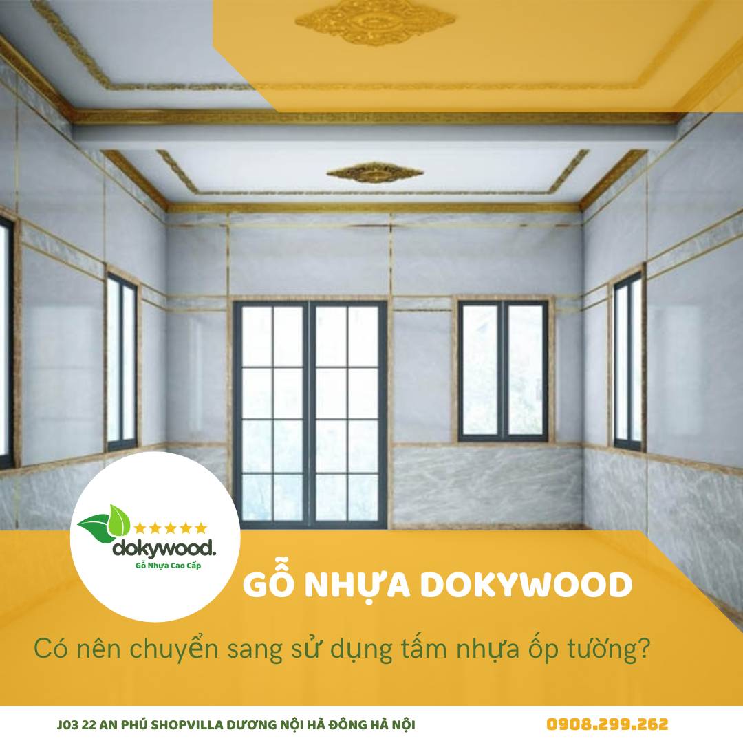 Tấm ốp tường vân đá mang lại cảm giác sang trọng, hiện đại