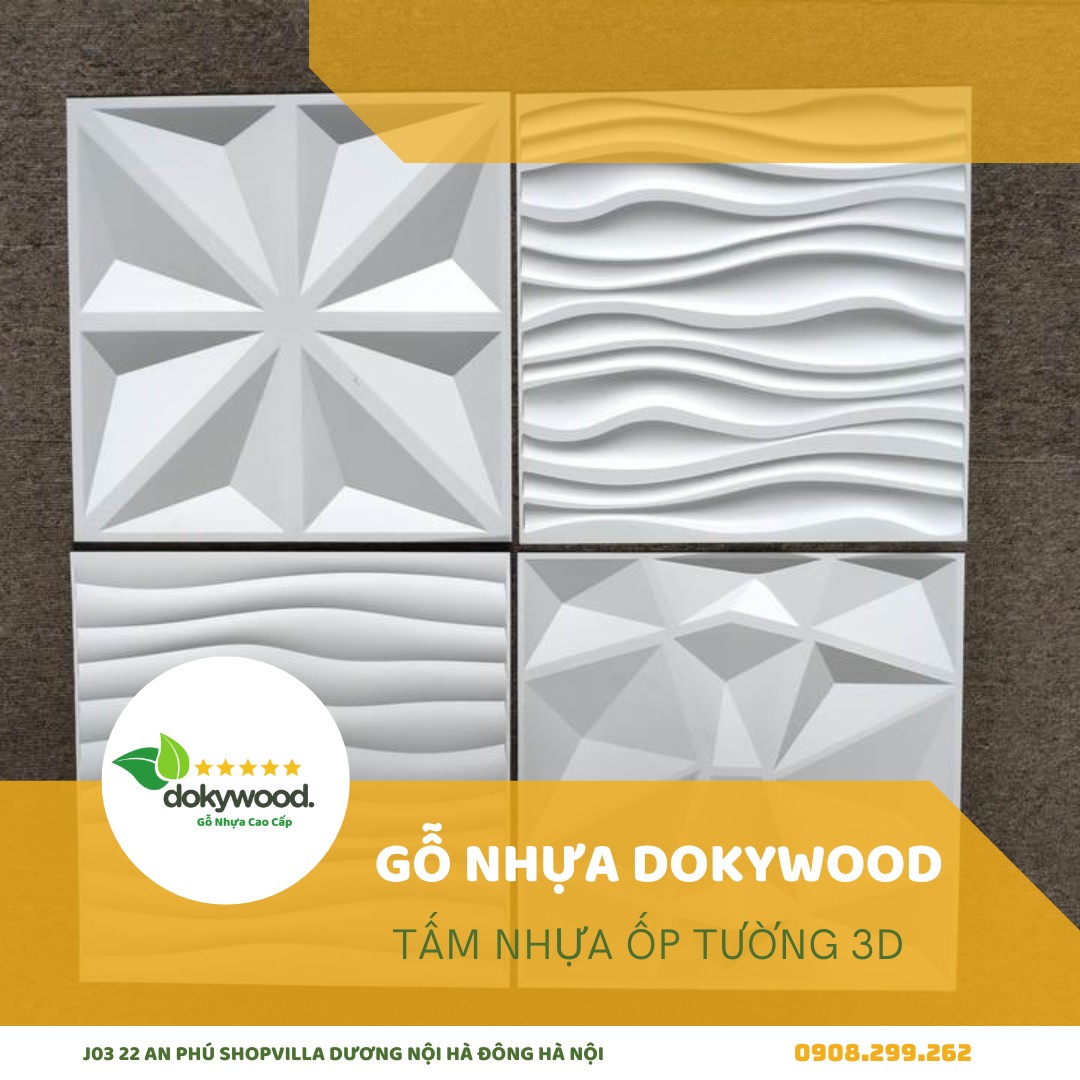 Tấm nhựa 3D đa dạng kiểu dáng mẫu mã..