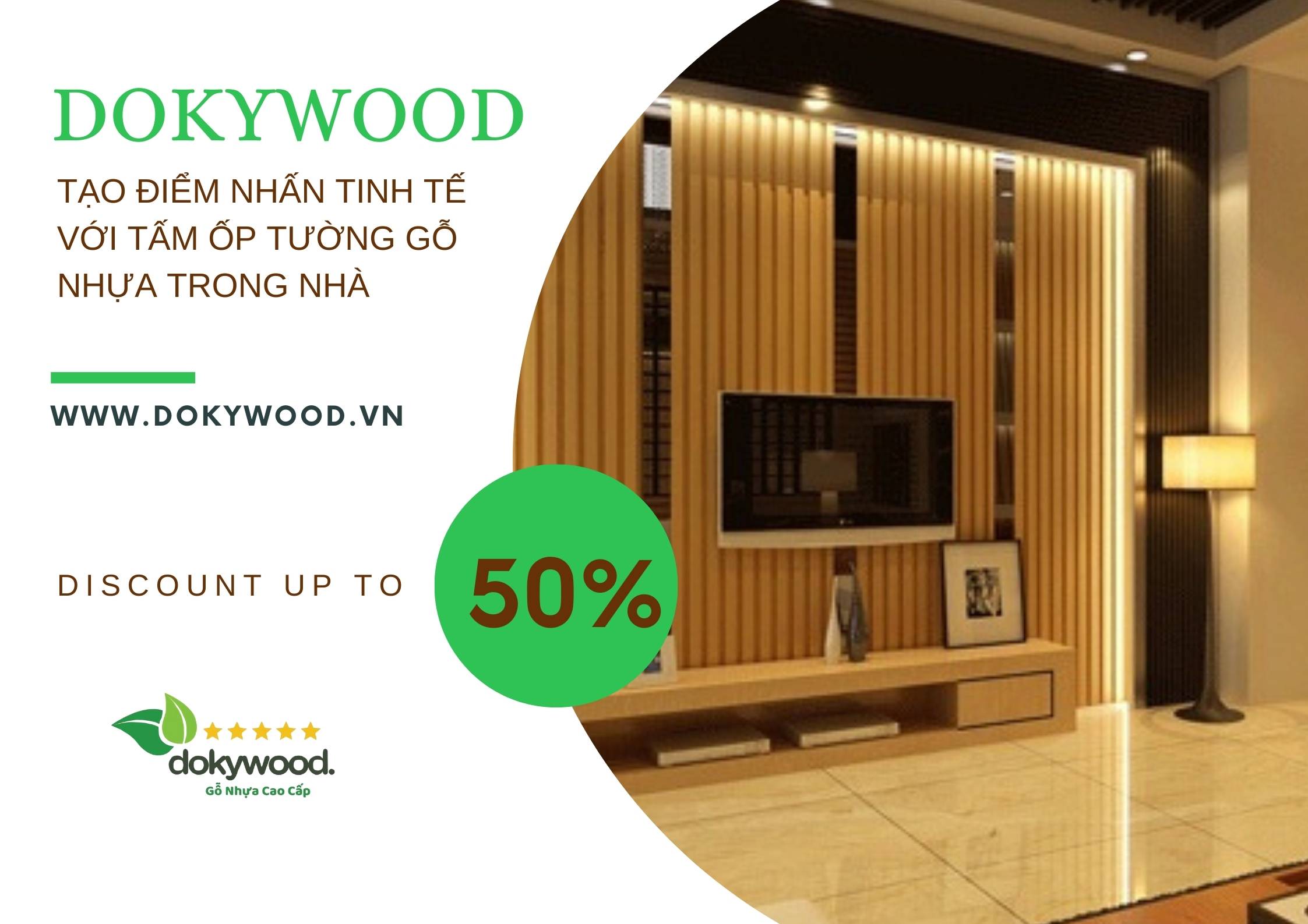 Tấm ốp tường gỗ nhựa 