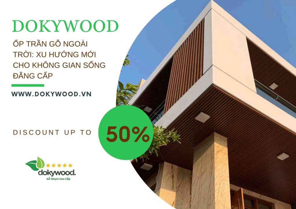 Ốp trần gỗ nhựa ngoài trời xu hướng