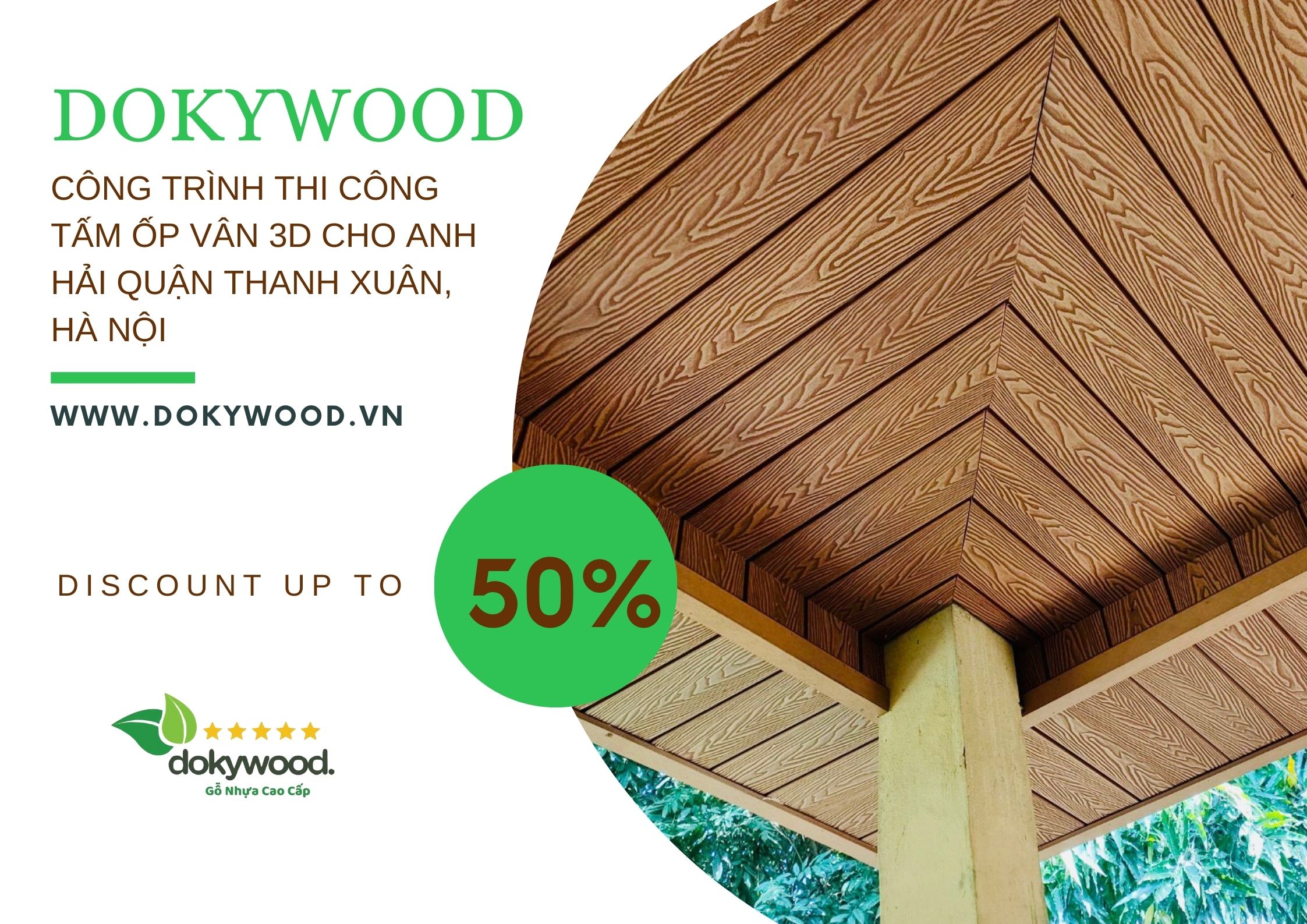 Công trình thi công tấm ốp vân 3D