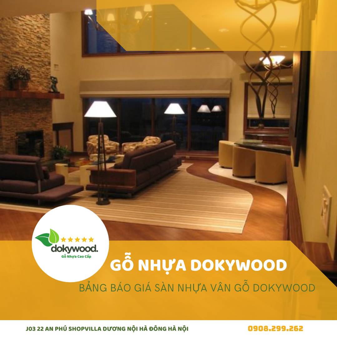 Sàn nhựa vân gỗ trong phòng khách
