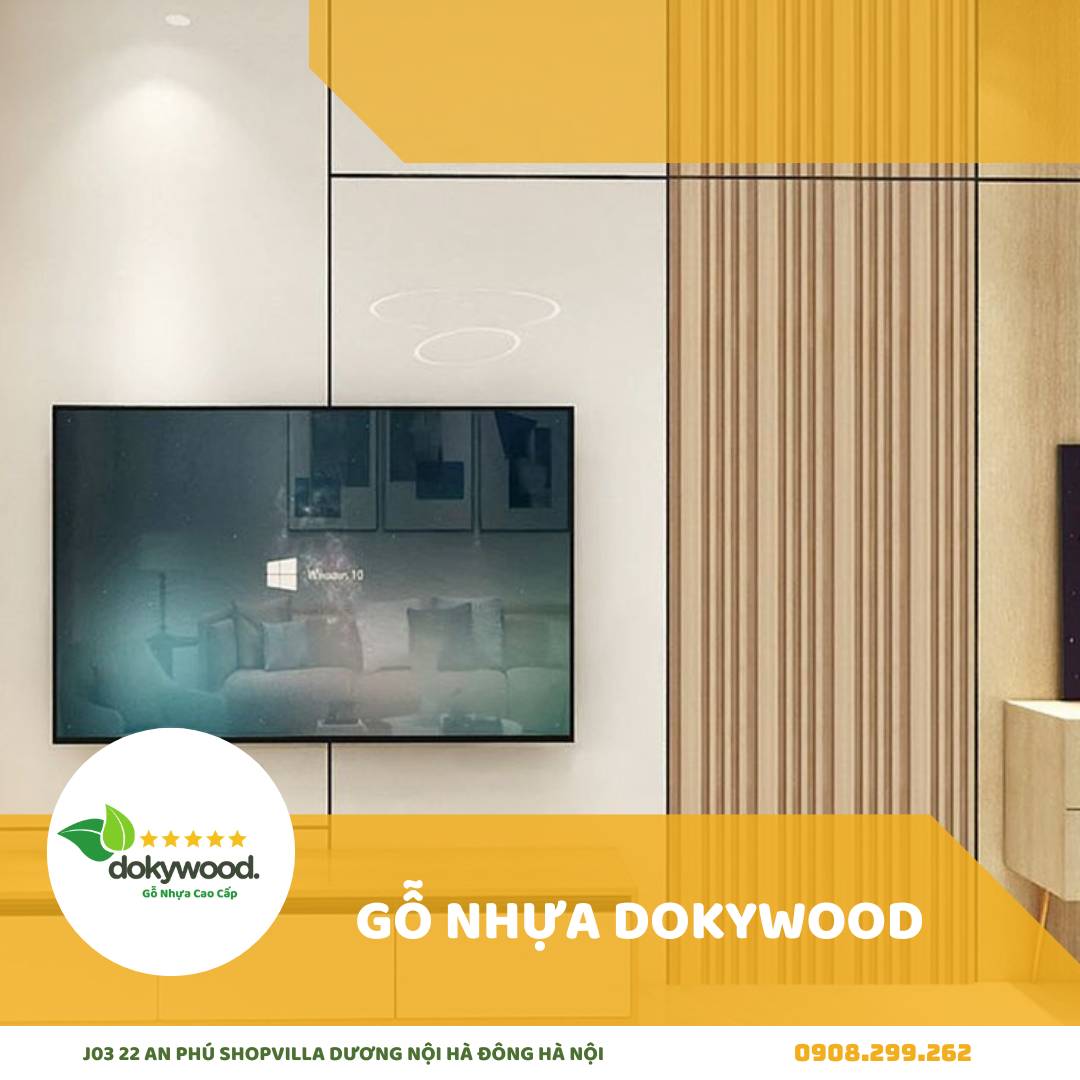 Tấm nhựa ốp tường lam sóng mang lại vẻ đẹp sang trọng tinh tế cho phòng khách