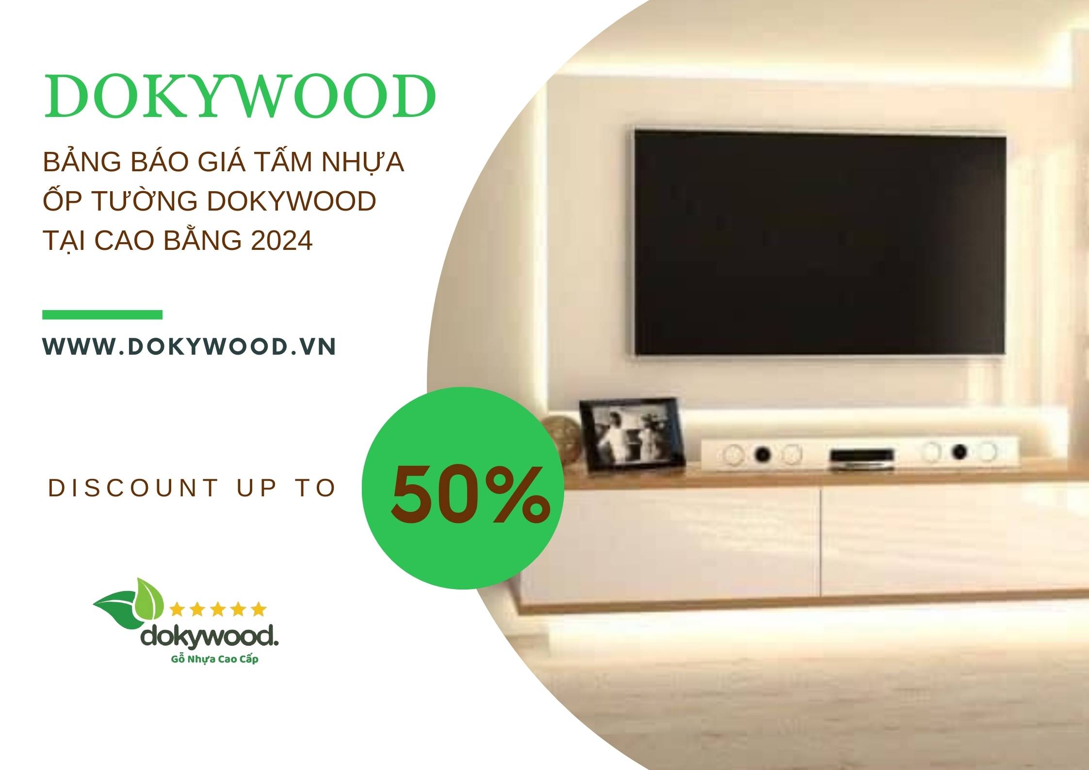 BẢNG BÁO GIÁ TẤM NHỰA ỐP TƯỜNG DOKYWOOD TẠI Cao bằng 2024
