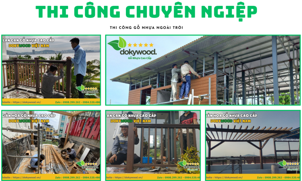 THI CÔNG GỖ NHỰA NGOÀI TRỜI