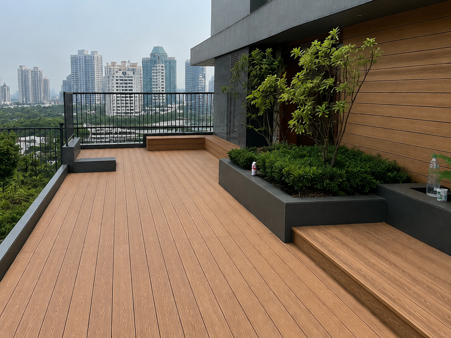 Sà nhựa giả gỗ ngoài trời 